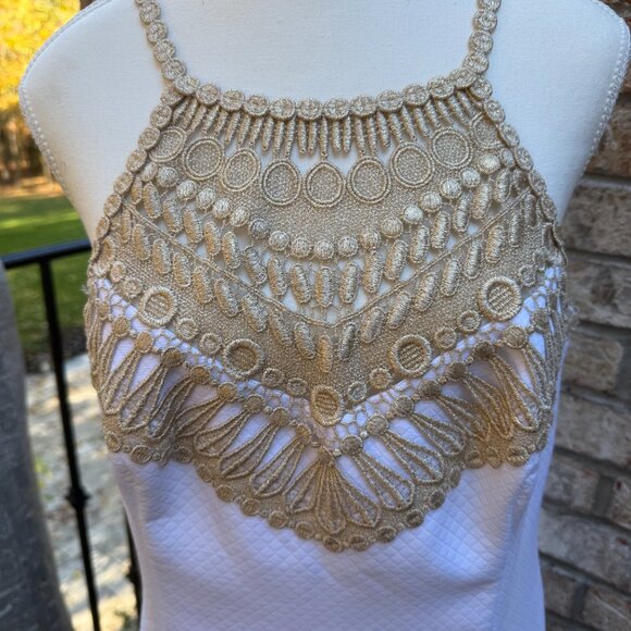 Lilly Pulitzer White Pearl Shift Dress Sz 12 NWT - Picture 5 of 6